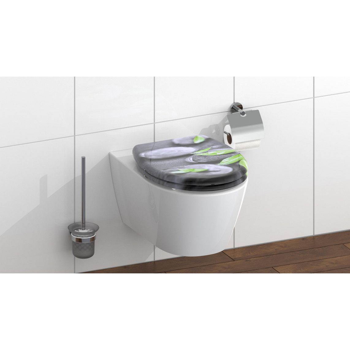 82374 abattant WC en Duroplast STONE, avec frein de chute et déclipsable vue 7