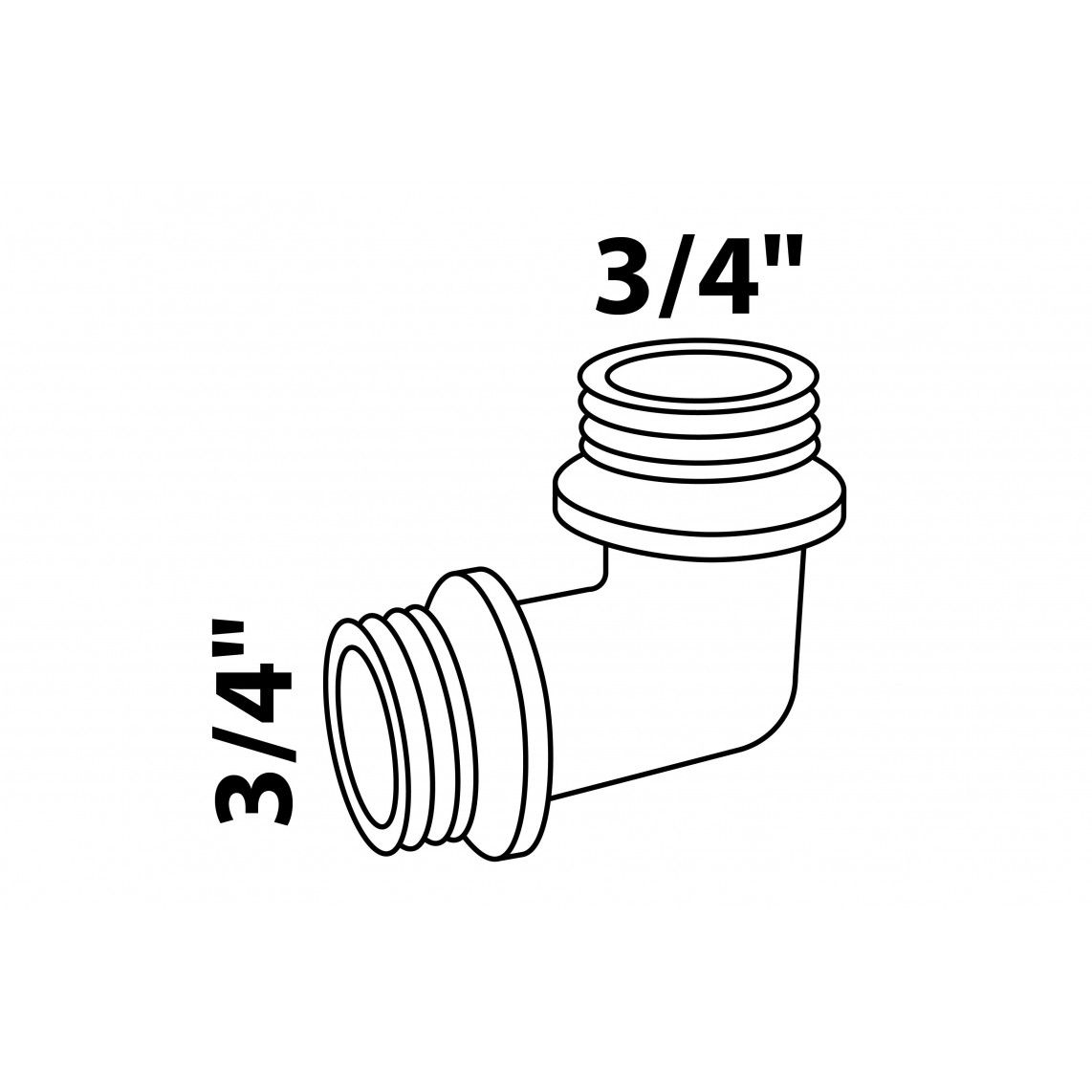 989397155 Angle 90°, brass, chrome, 3/4" male vue 2