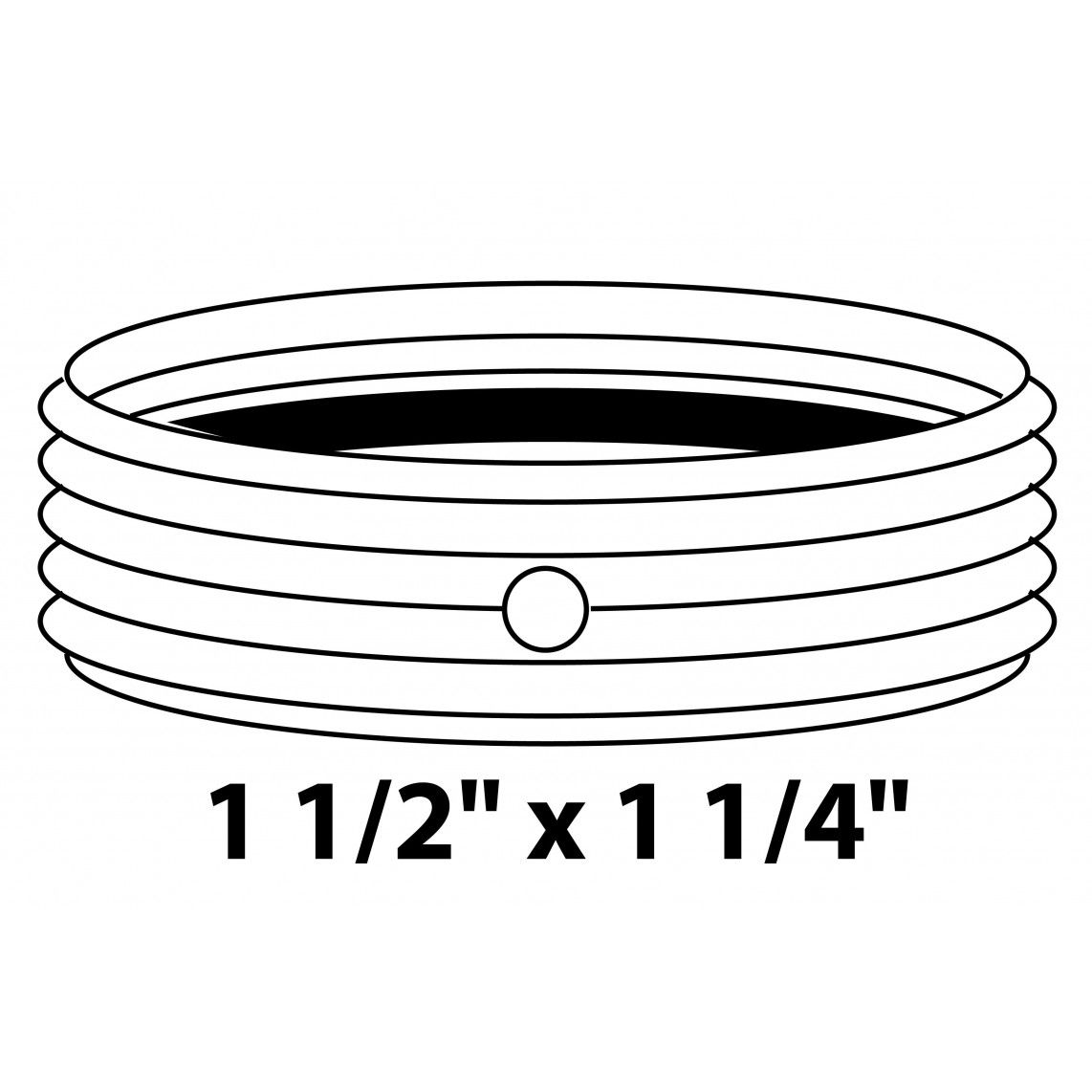 988376049 ECO-SAVE KS reduceerring voor sifon, Grijs, 1 1/2"BU x 1 1/4"BI vue 2