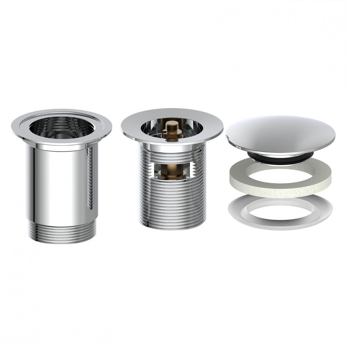 988073013 vanne d'évacuation à bouton clic-clac, chromé, 1 1/4" vue 5
