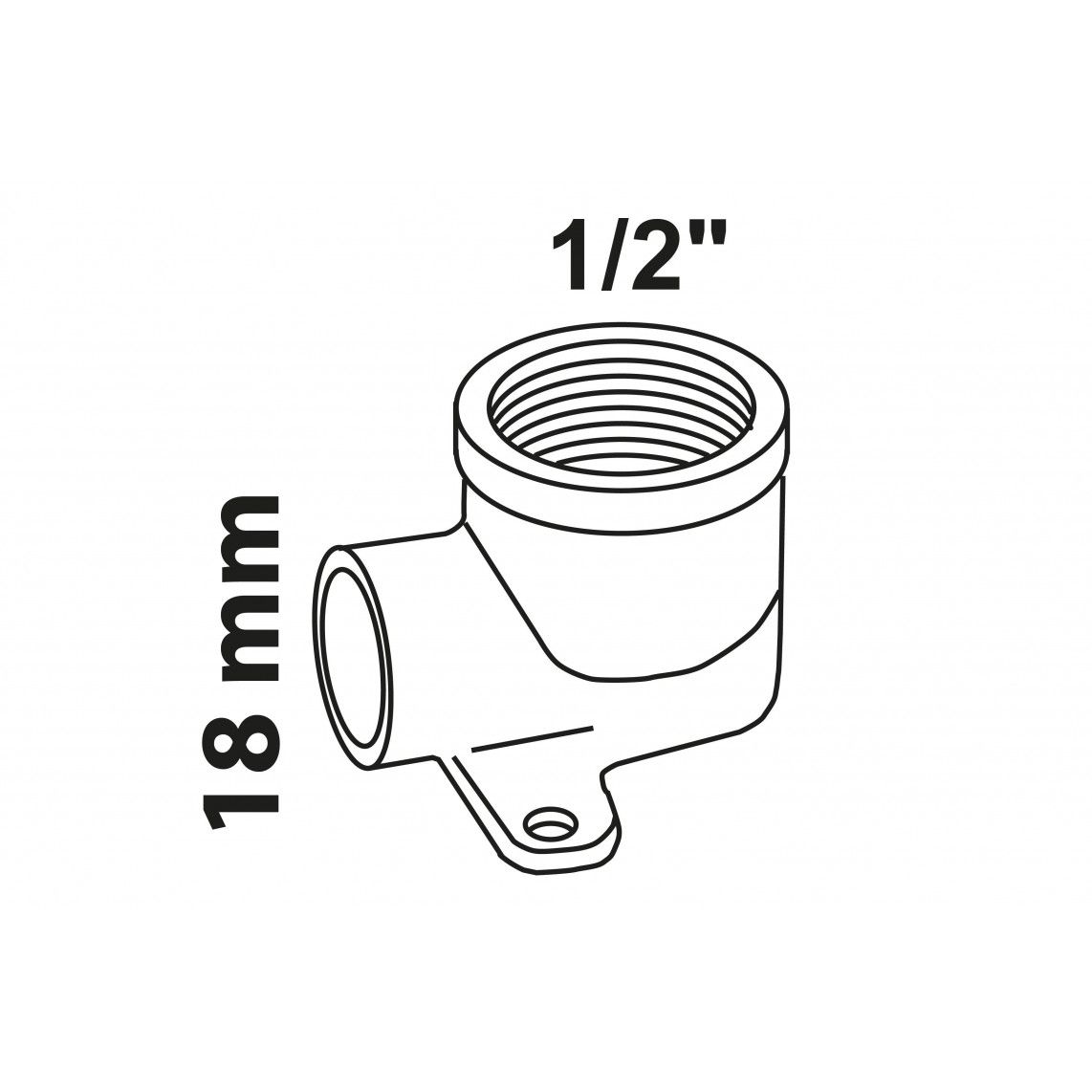 989123017 BR disque mural, vierge, 18 mm x 1/2" F, 1 manchon (4472g) vue 2