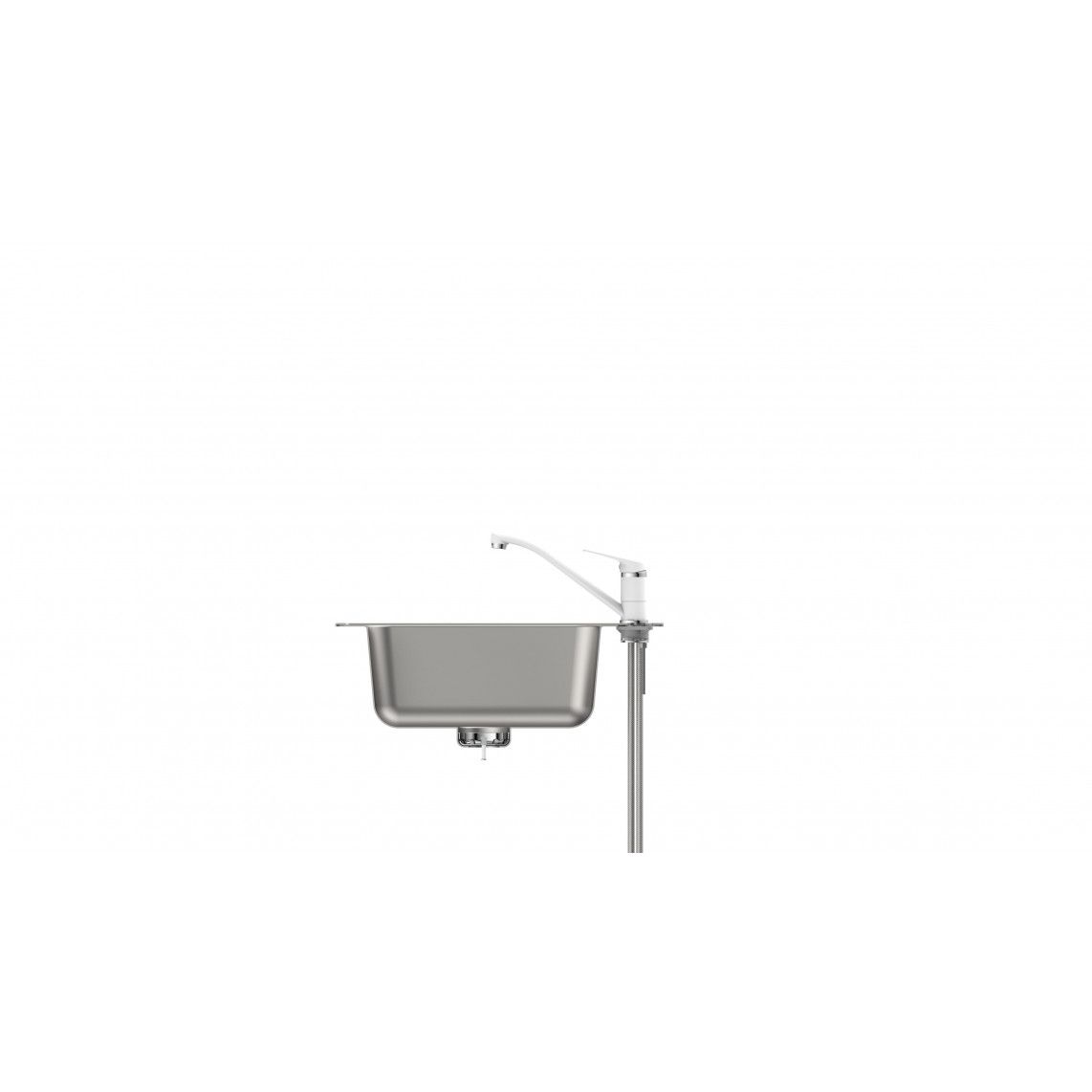 NI182SCR-W SPEED Keukenkraan, wit/chroom vue 9