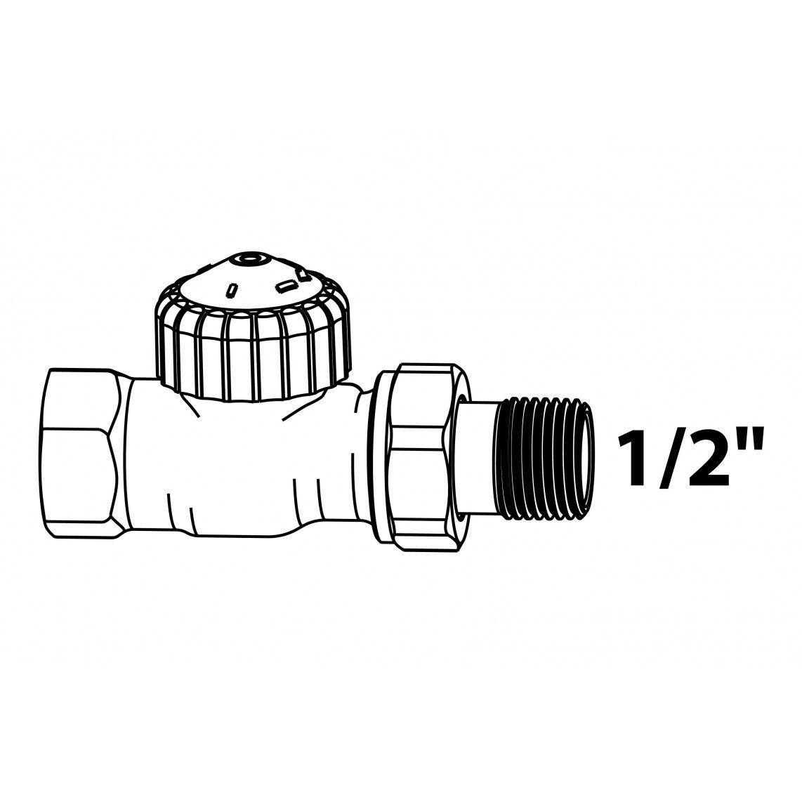 2202-02.000 Heimeier Vanne thermostatique, 1/2" droit vue 2