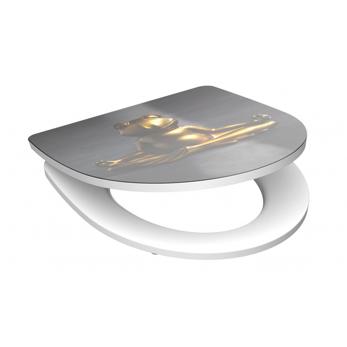 82581 Duroplast HG Toilet seat RELAXING FROG, with soft close and quick release vue 2