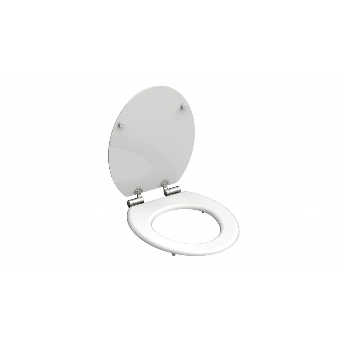 84100 abattant WC avec noyau en bois WHITE, avec frein de chute vue 2