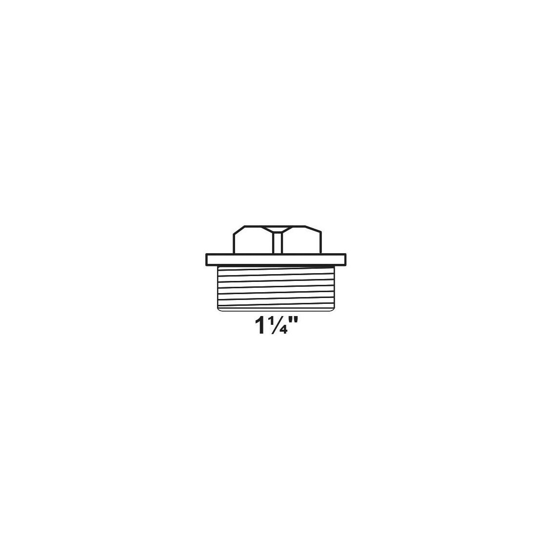 989804055 FM bouchon, galvanisé, 1 1/4" M, (290) vue 2