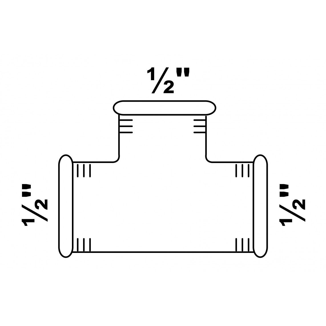 989731055 GI T-stuk, gegalvaniseerd, 1/2"BI, (130) vue 2