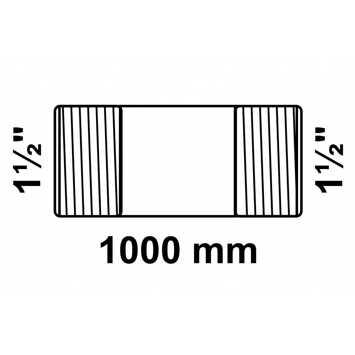 989818155 FM mamelon double, galvanisé, 1 1/2" x 1000 mm, (23) vue 2