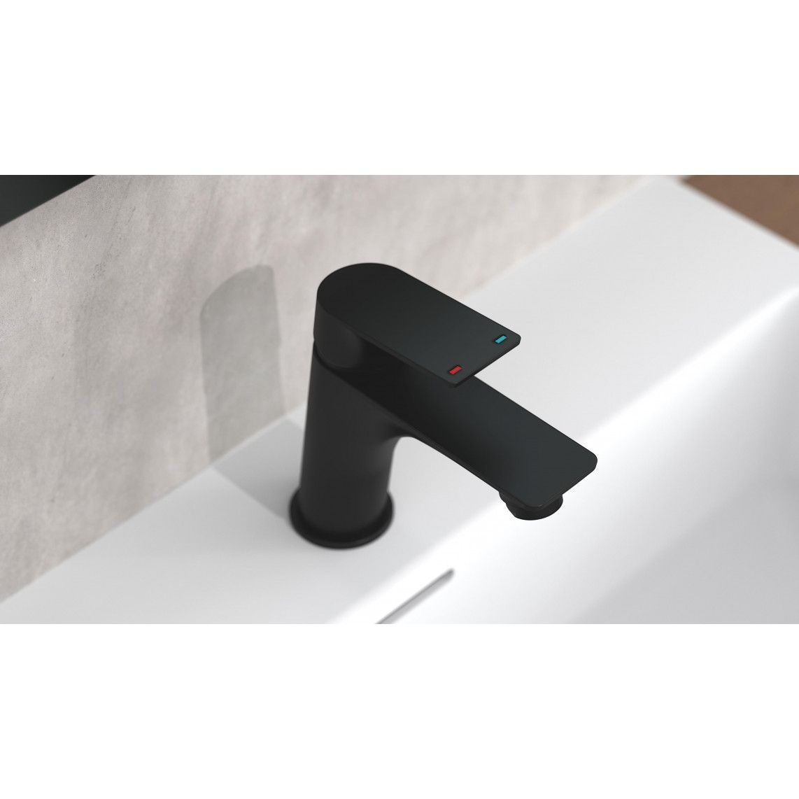 33216 BOSTON Mitigeur lavabo, noir mat vue 10