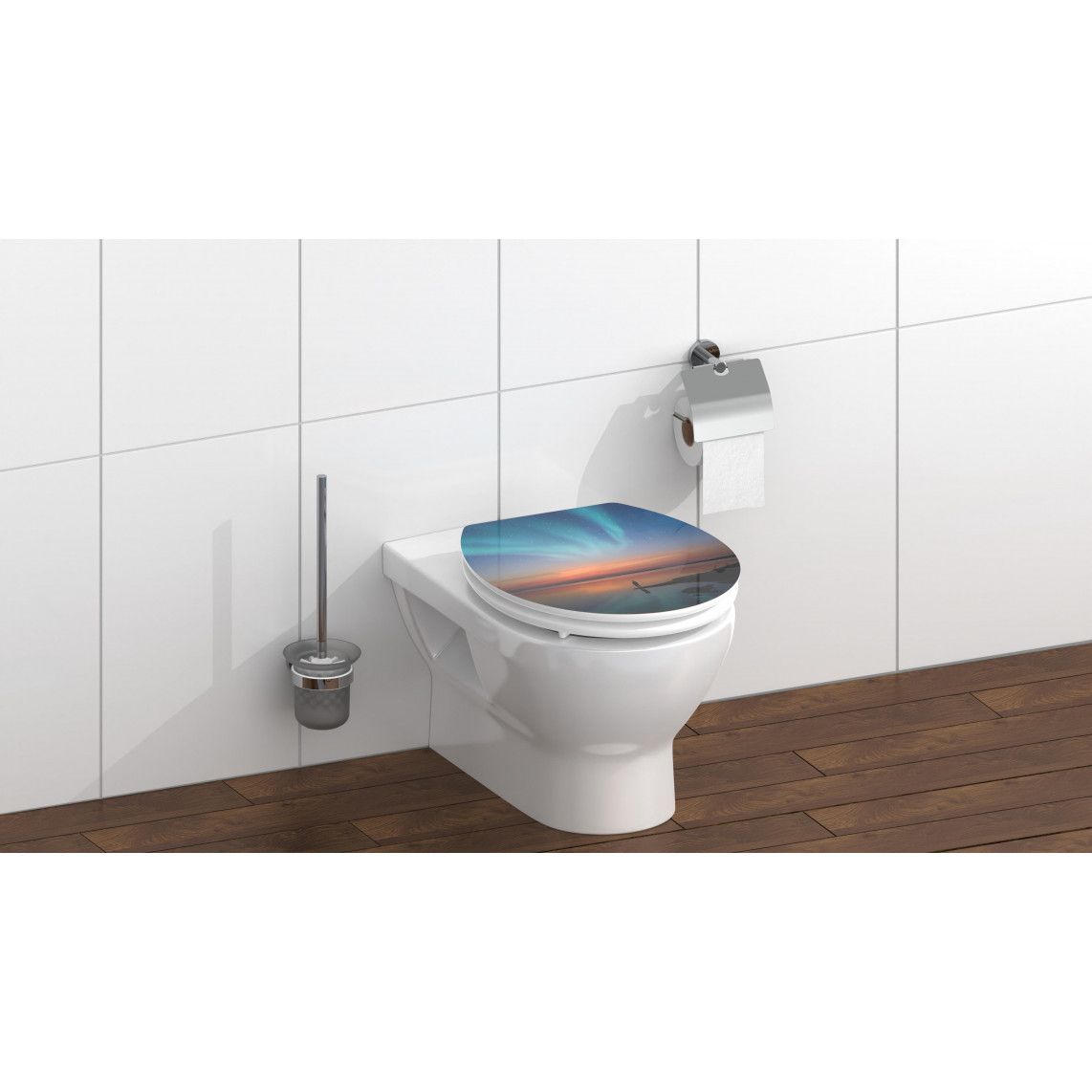 80548 abattant WC en MDF HG POLAR LIGHTS, avec frein de chute vue 8