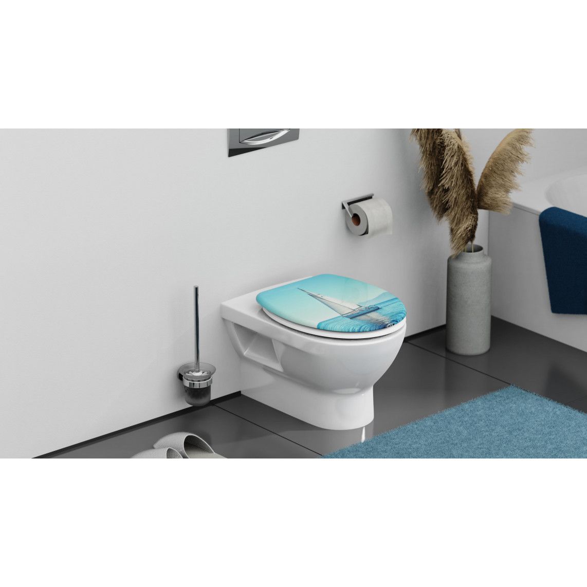 82148 abattant WC en Duroplast SAILING, avec frein de chute vue 11