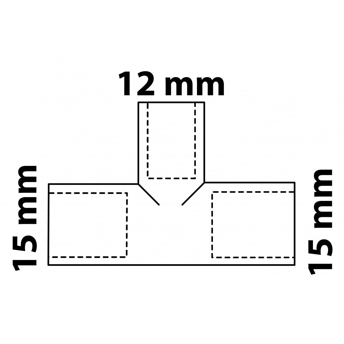989271055 CU verloop T-stuk, blanco, 15 mm x 12 mm x 15 mm, 3 mofen (5130) vue 3