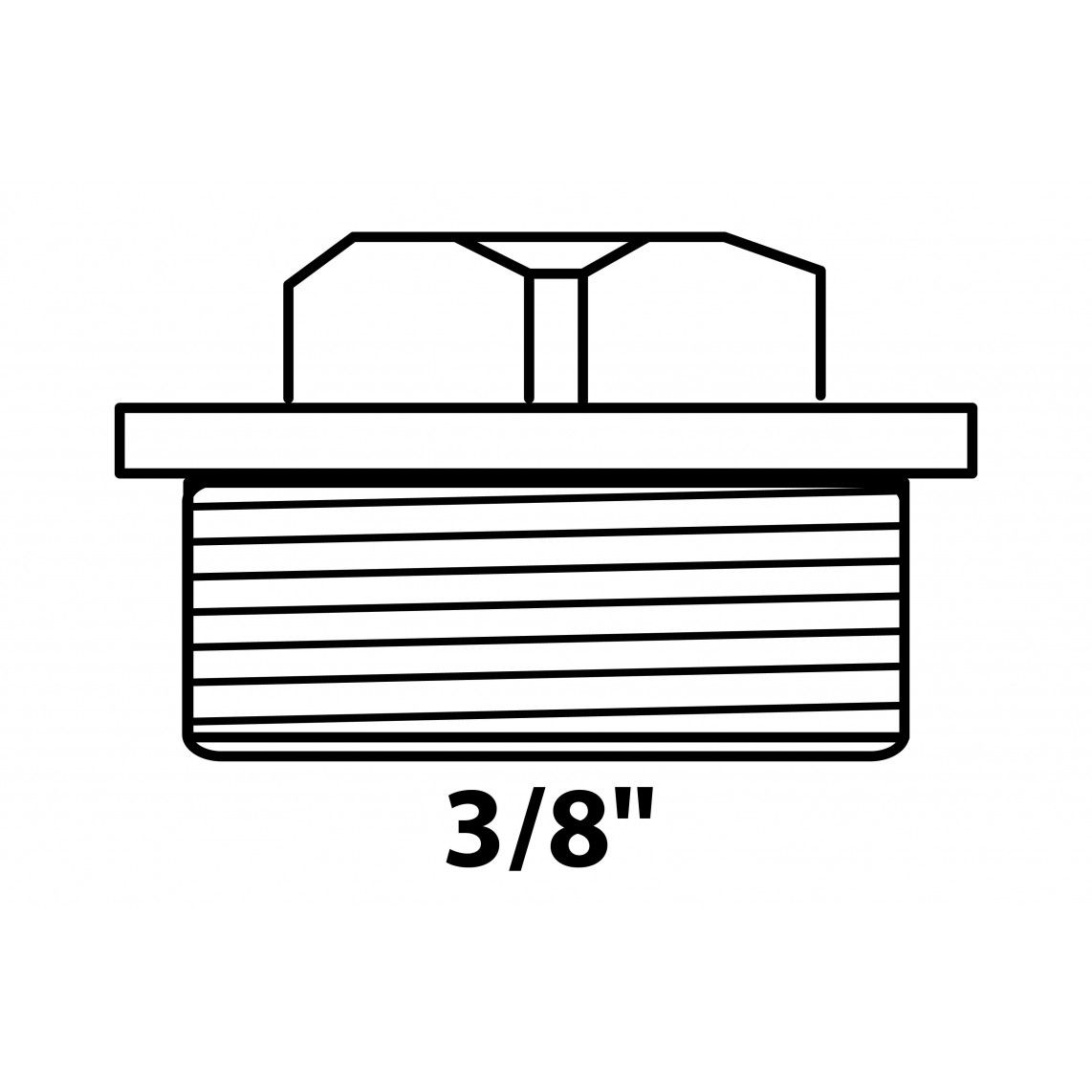 989421355 MS plug, blanco, 3/8"BU, vue 2
