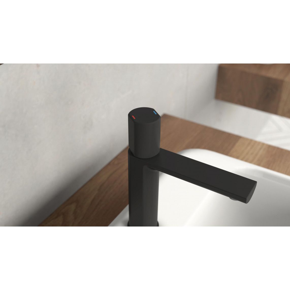 33616 NEW YORK Mitigeur lavabo, noir mat vue 6
