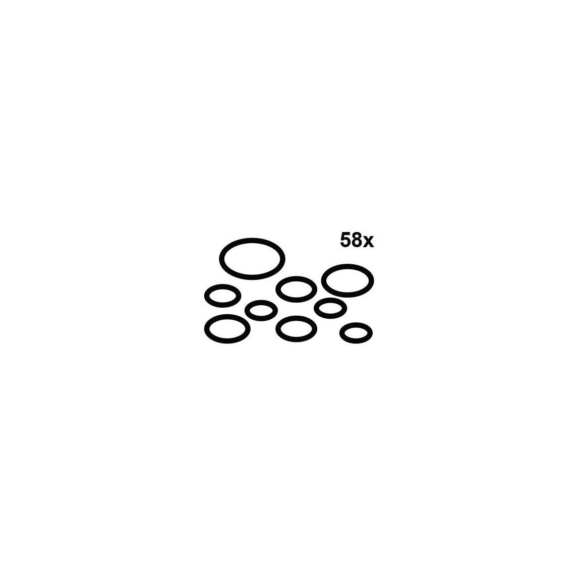 98696430 assortiment o-ringen, Rubber, met kraanvet 7 g (58x) vue 2