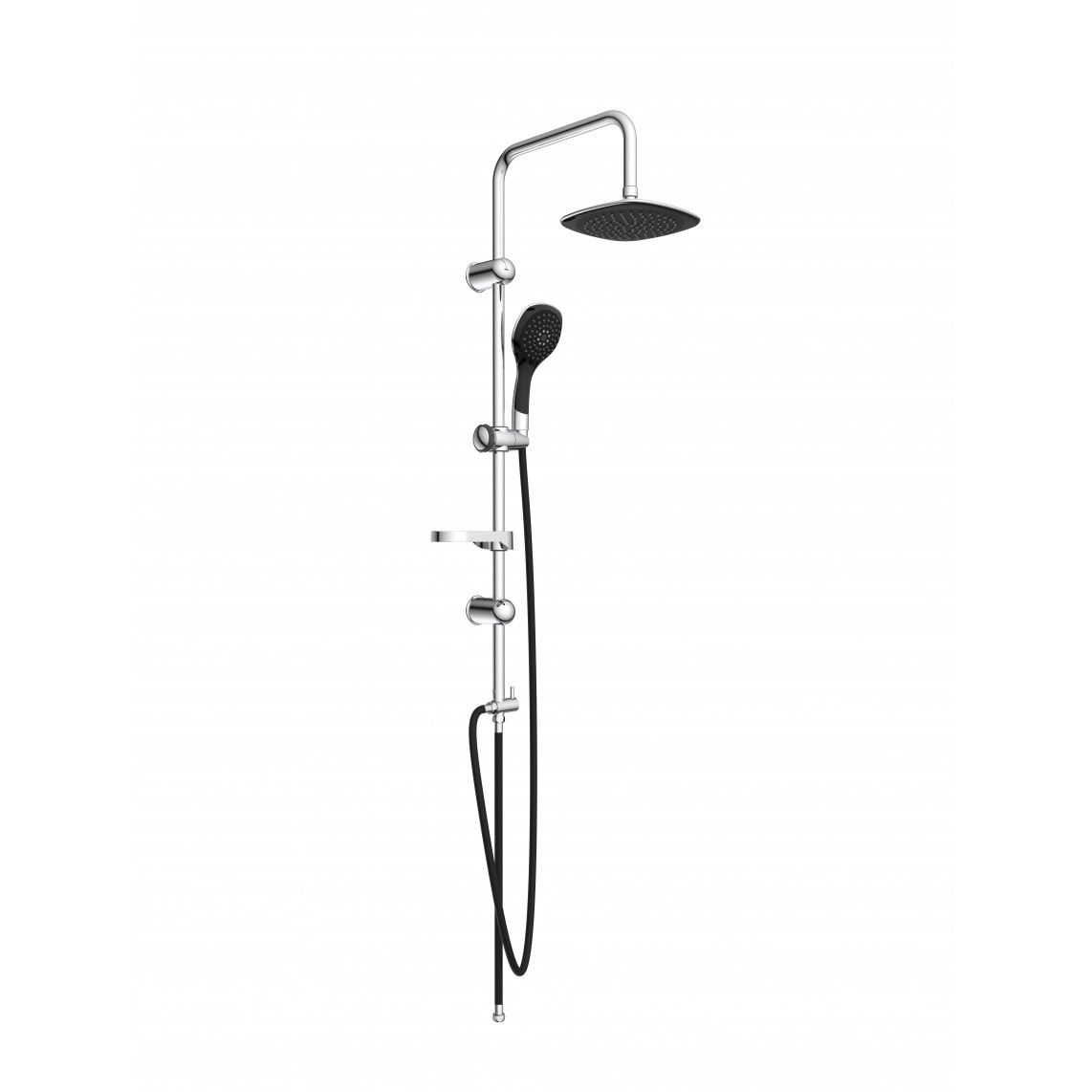 DXLD60088CS DUSCHTRAUM Regendouche set, chroom/zwart vue 2