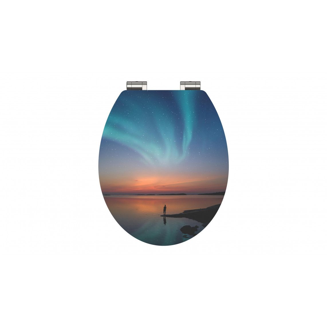 80548 abattant WC en MDF HG POLAR LIGHTS, avec frein de chute vue 2