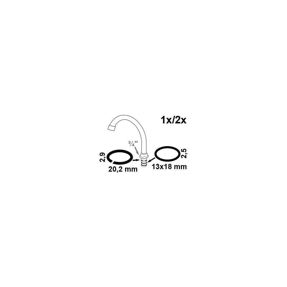 98696410 Joint de sortie de tuyau, Caoutchouc/KS, 12 x 17 x 2,5/20,2 x 2,9 mm vue 2