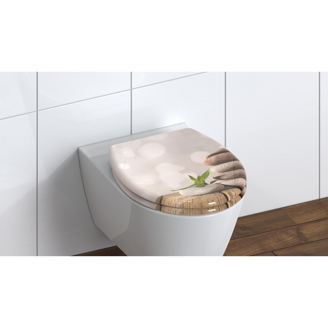 82380 Duroplast WC-zitting STONE PYRAMID, met valrem en afneembaar vue 8