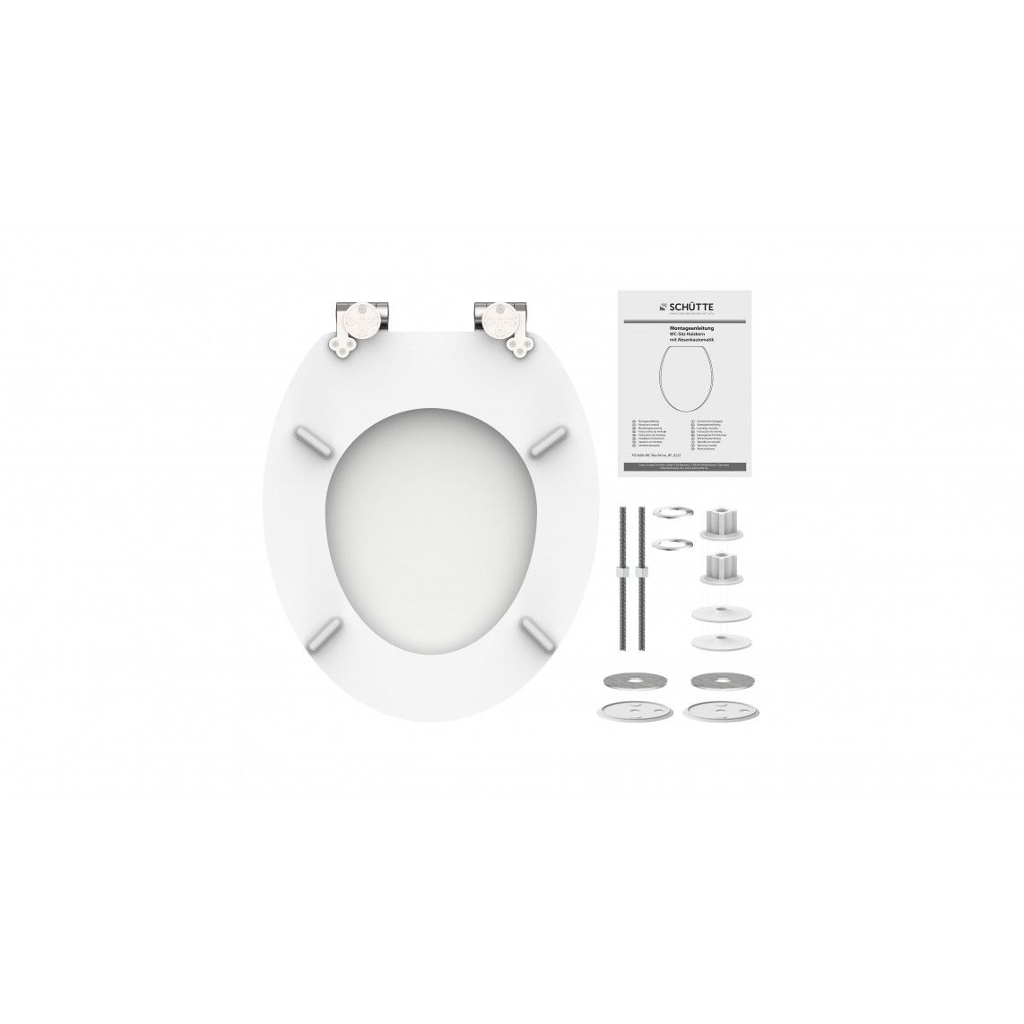 84100 abattant WC avec noyau en bois WHITE, avec frein de chute vue 7