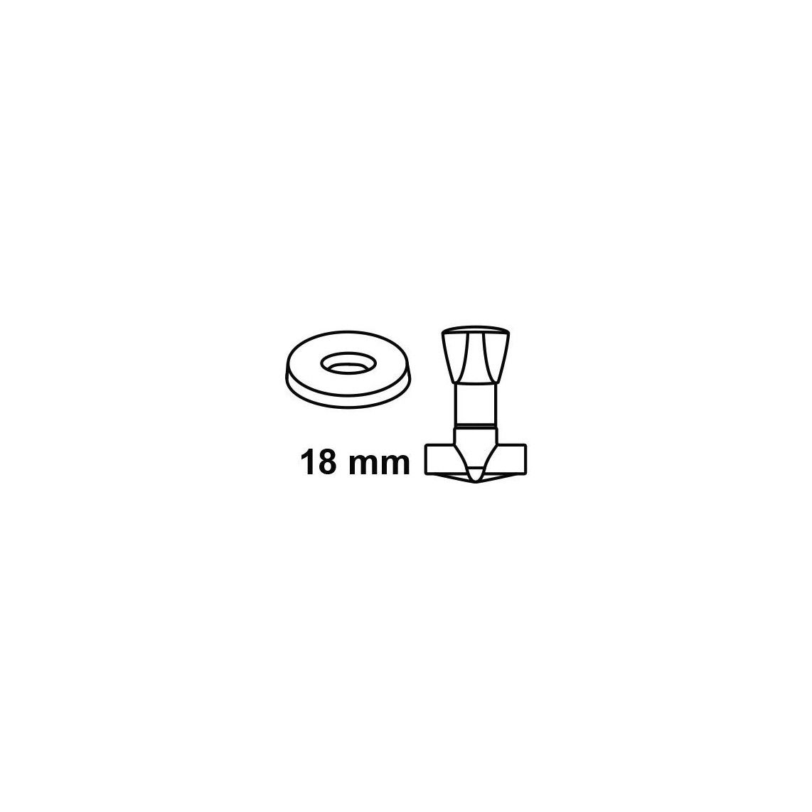 986513148 inbouw stopkraan, chroom, 18 mm, met rozet vue 2