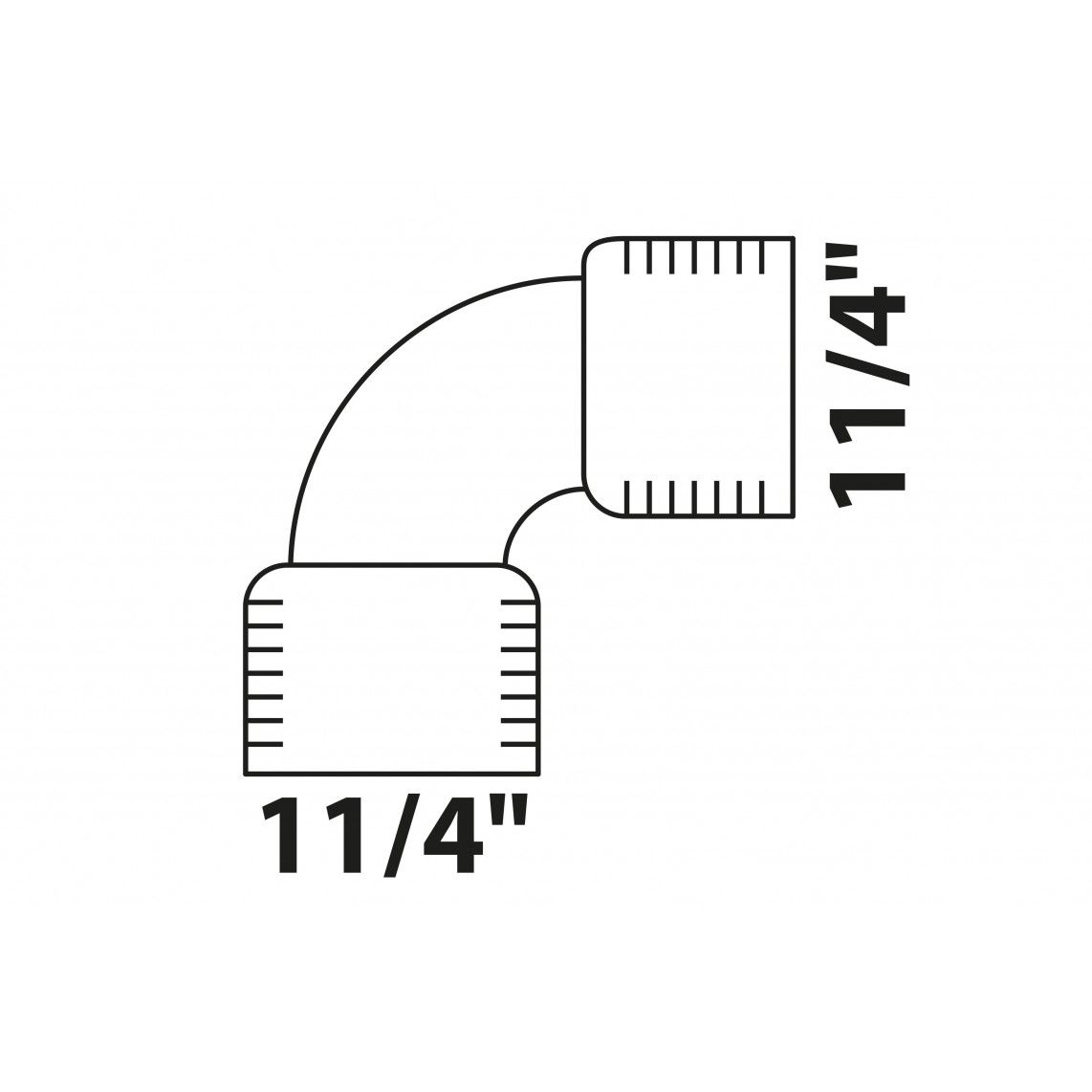 988955513 BR knie 90°, blanco, 1 1/4"BI, (3090) vue 2