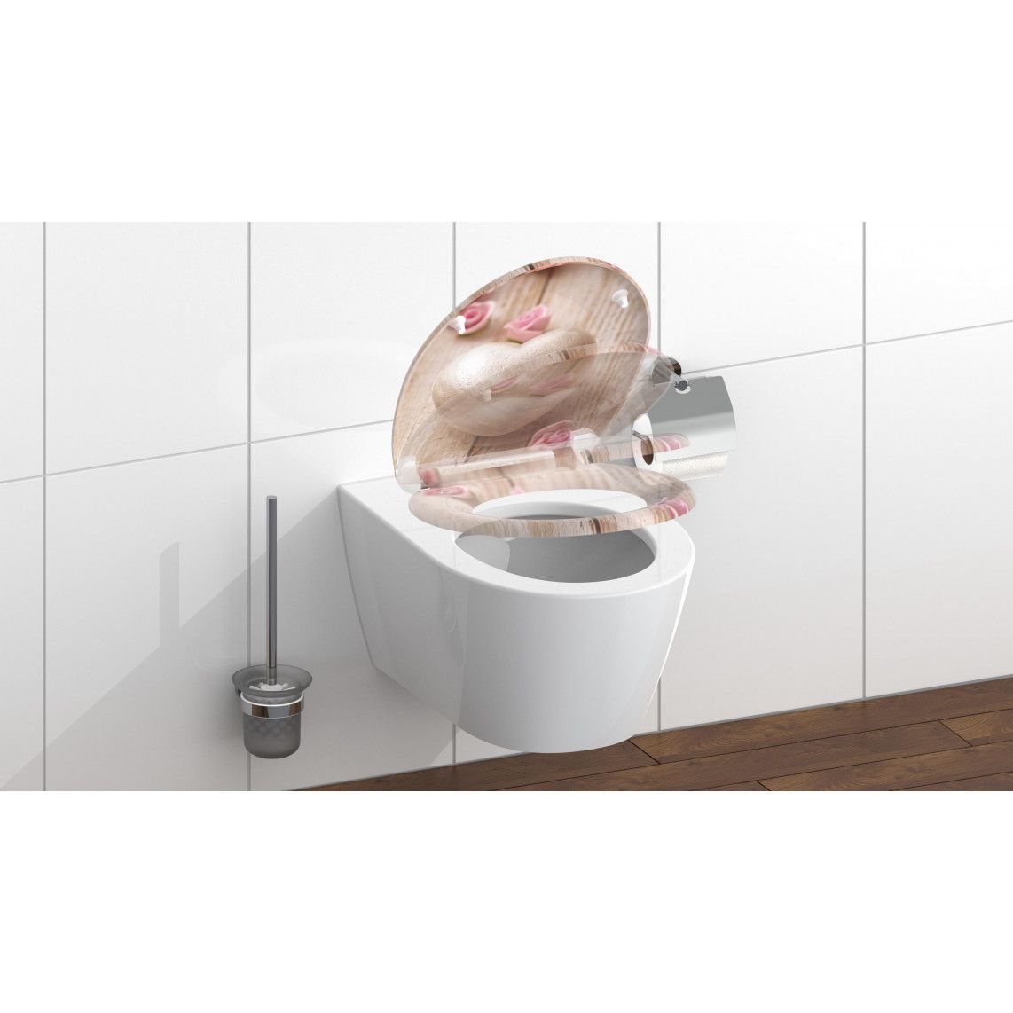 82370 abattant WC en Duroplast ROMANTIC, avec frein de chute et déclipsable vue 8