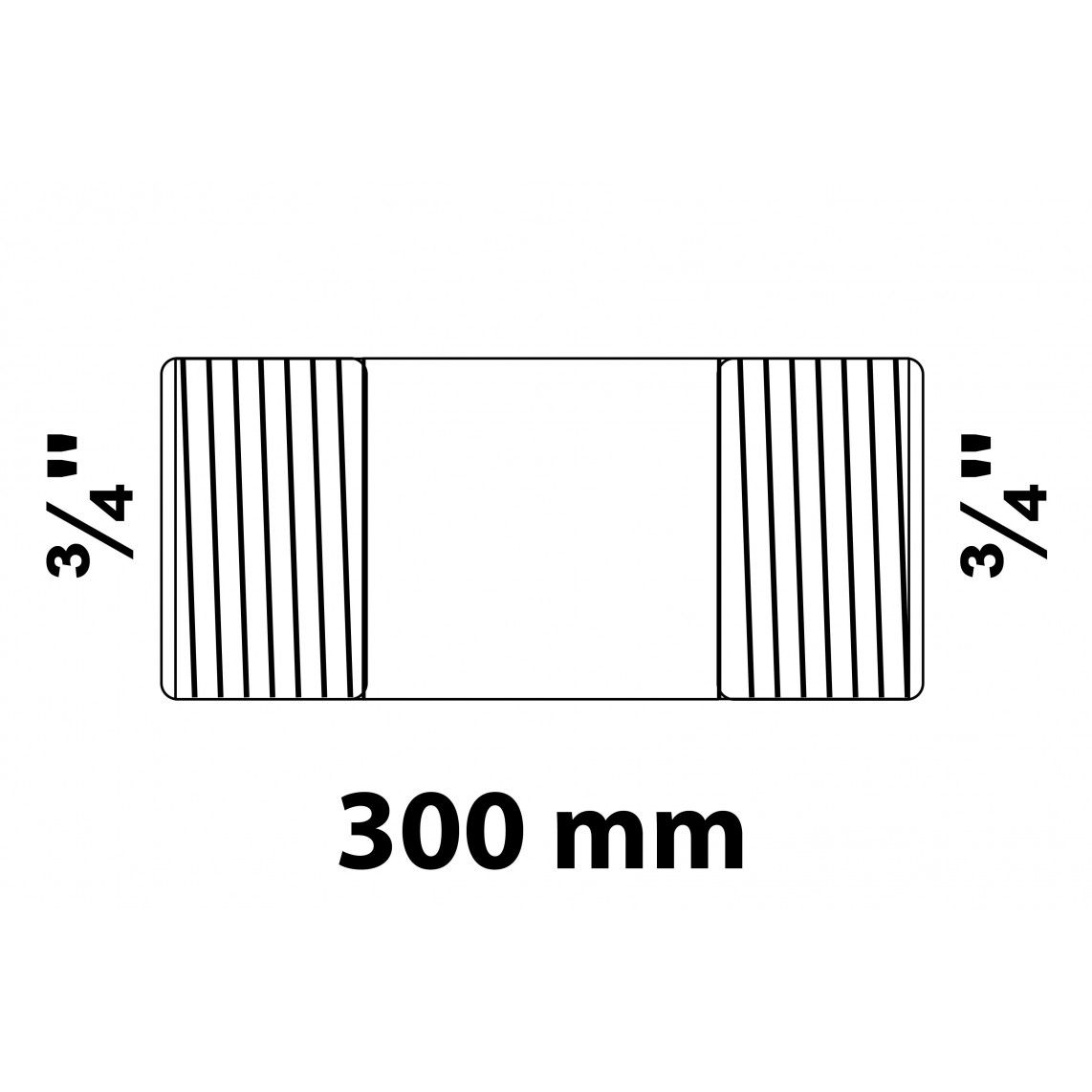 989824555 FM mamelon double, galvanisé, 3/4" x 300 mm, (23) vue 2