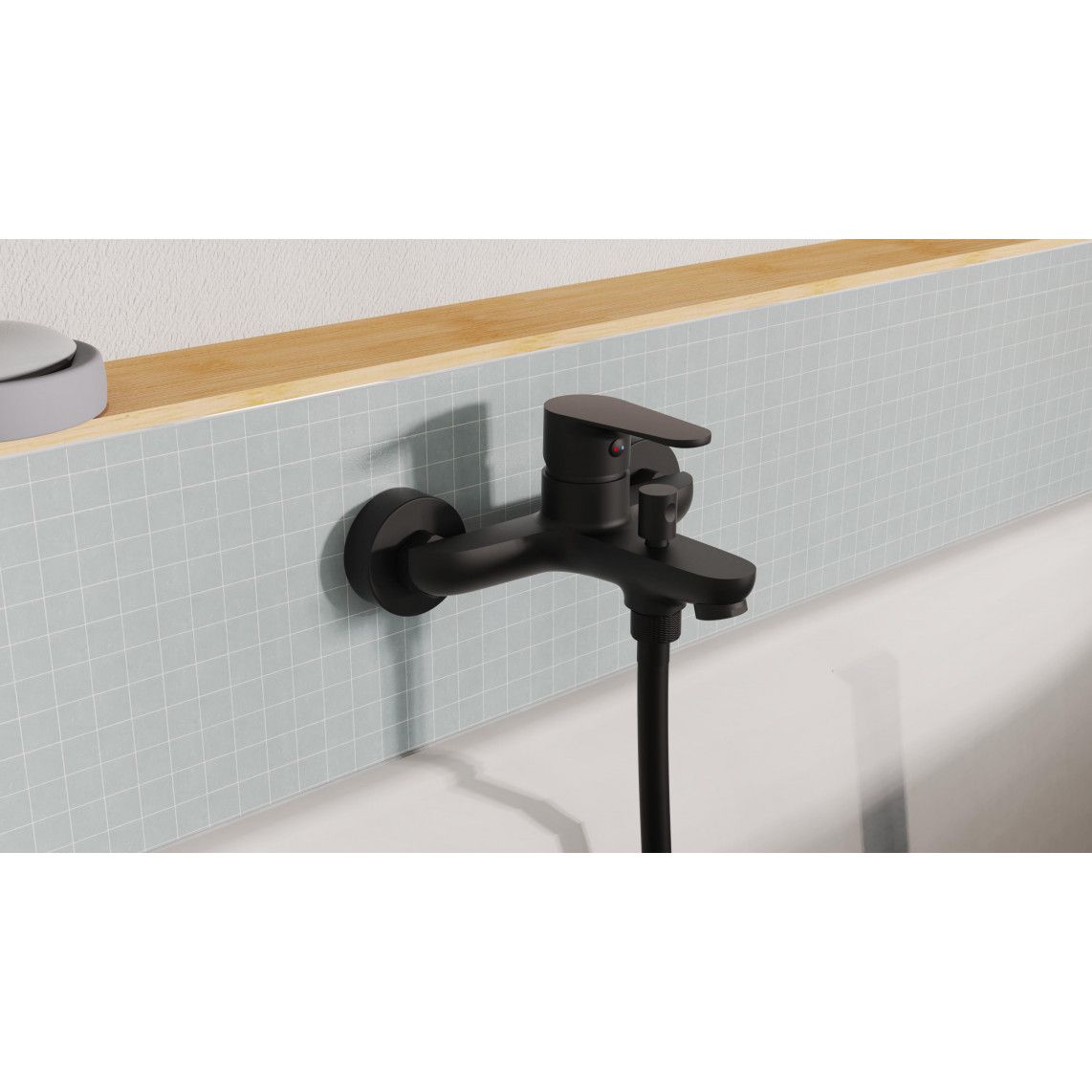 NI023CALCRBL CLAUDIO Bathtub mixer, black matt vue 9