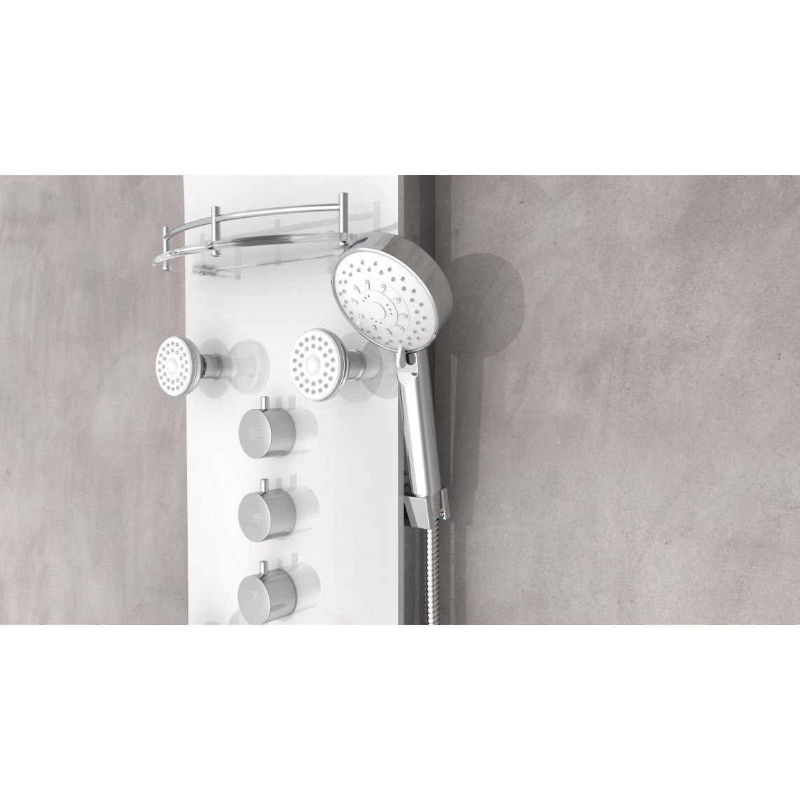 ORSP-YMSBW KARIBIK Panneau de douche, blanc vue 9