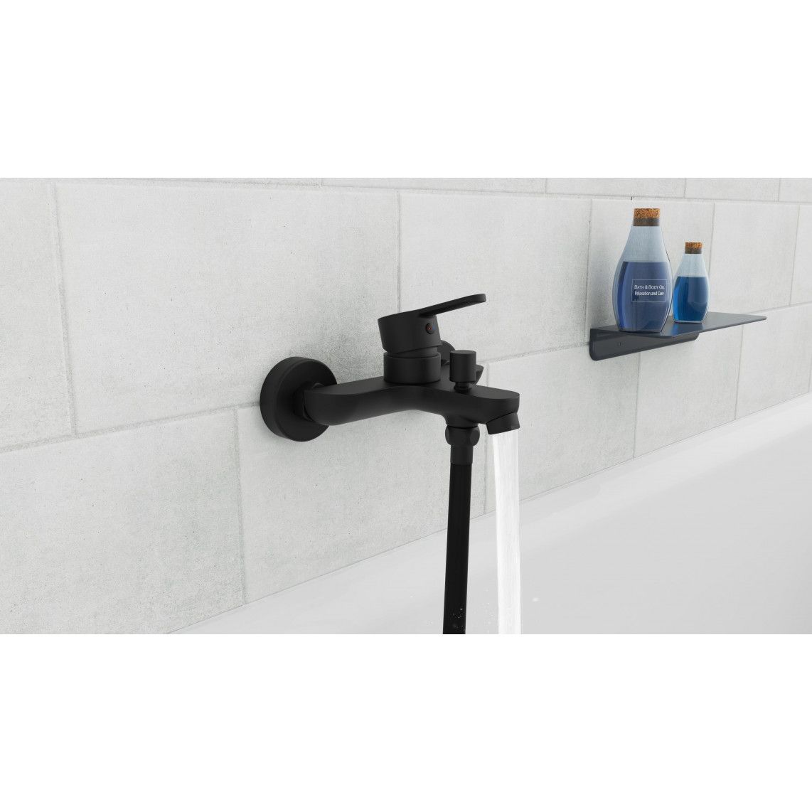 44306 DENVER Bathtub mixer, black matt vue 6