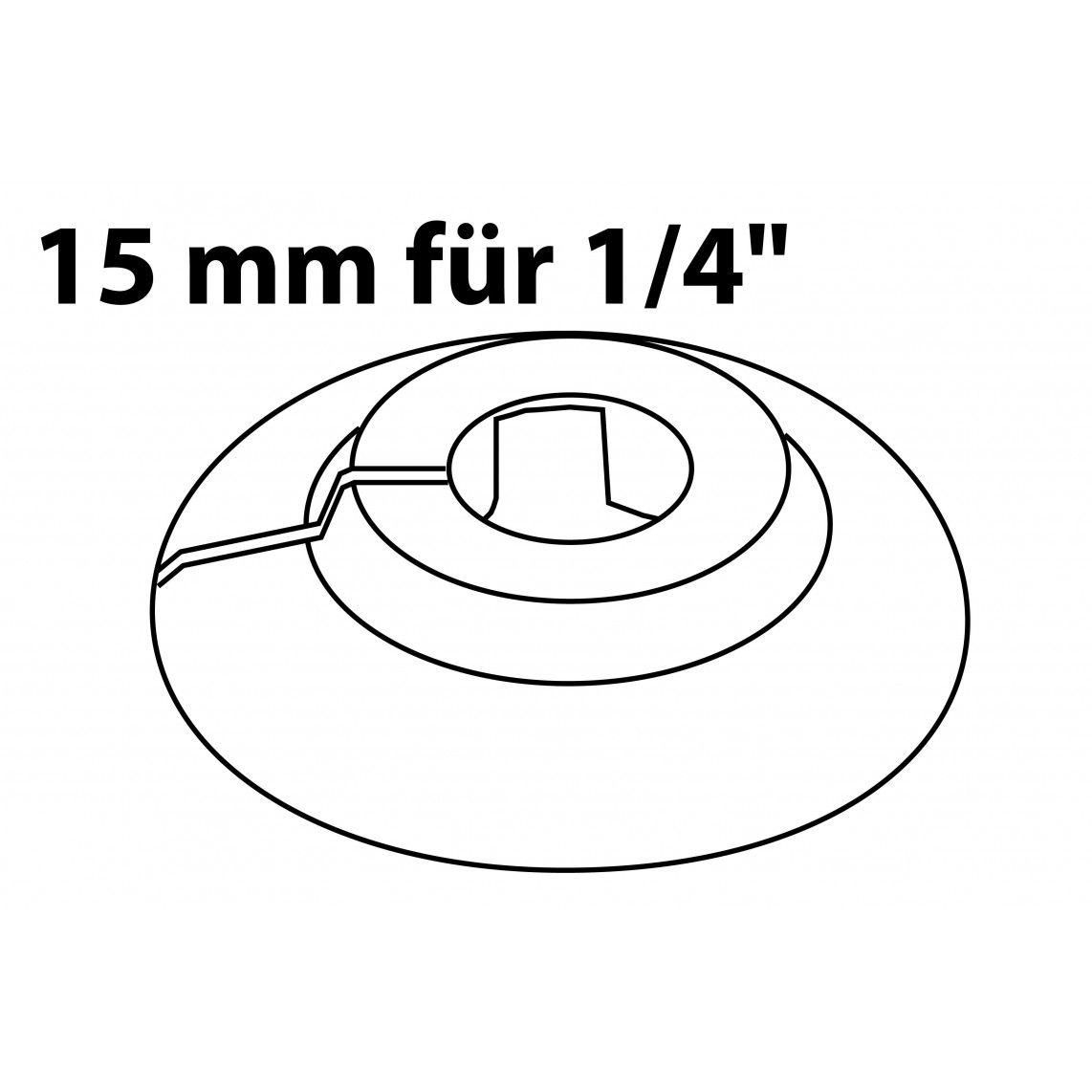 988236048 PP radiator rozet, wit, 15 x 10 mm, voor 1/4" (1x) vue 2