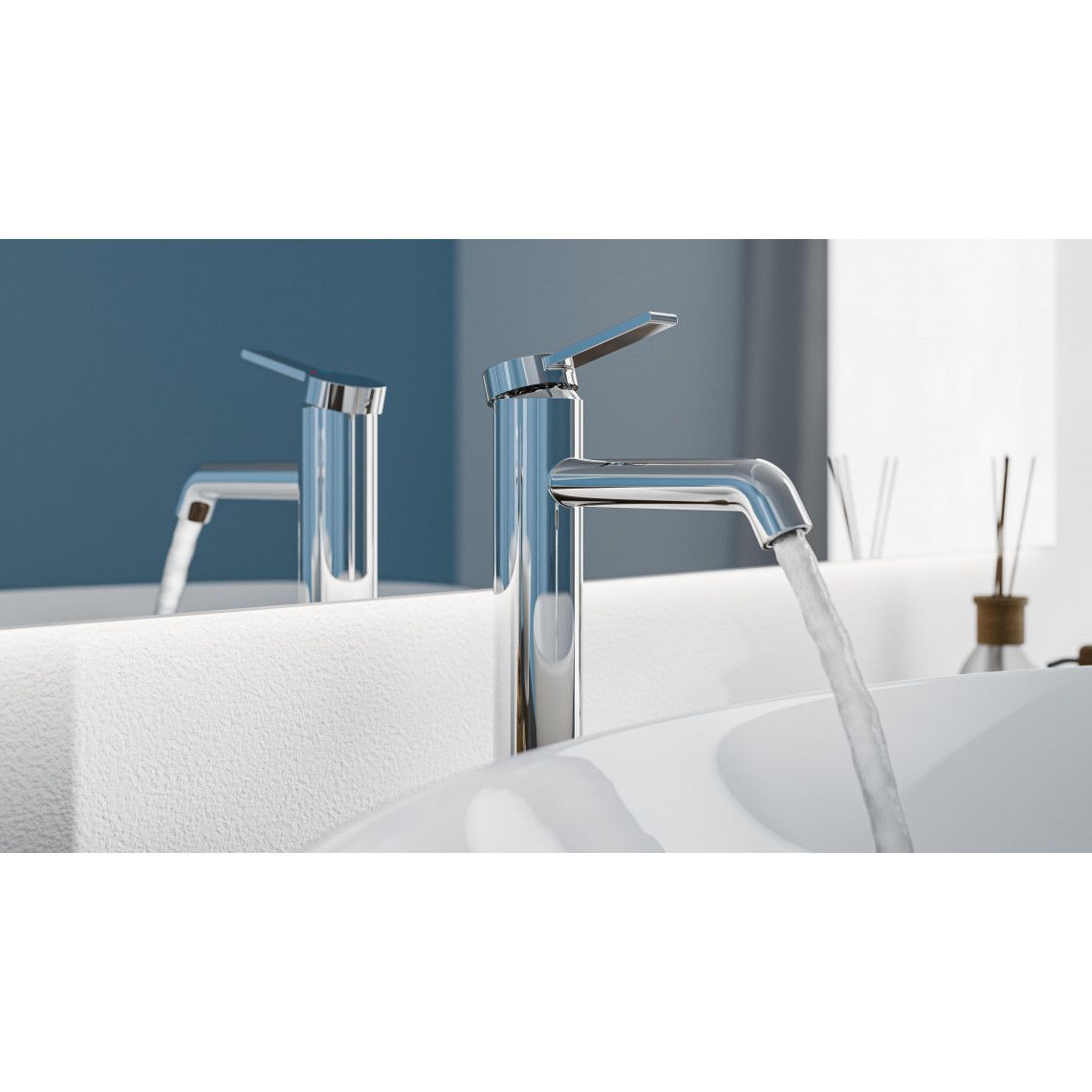 33110 LOS ANGELES Wash basin mixer, chrome, with high body vue 6