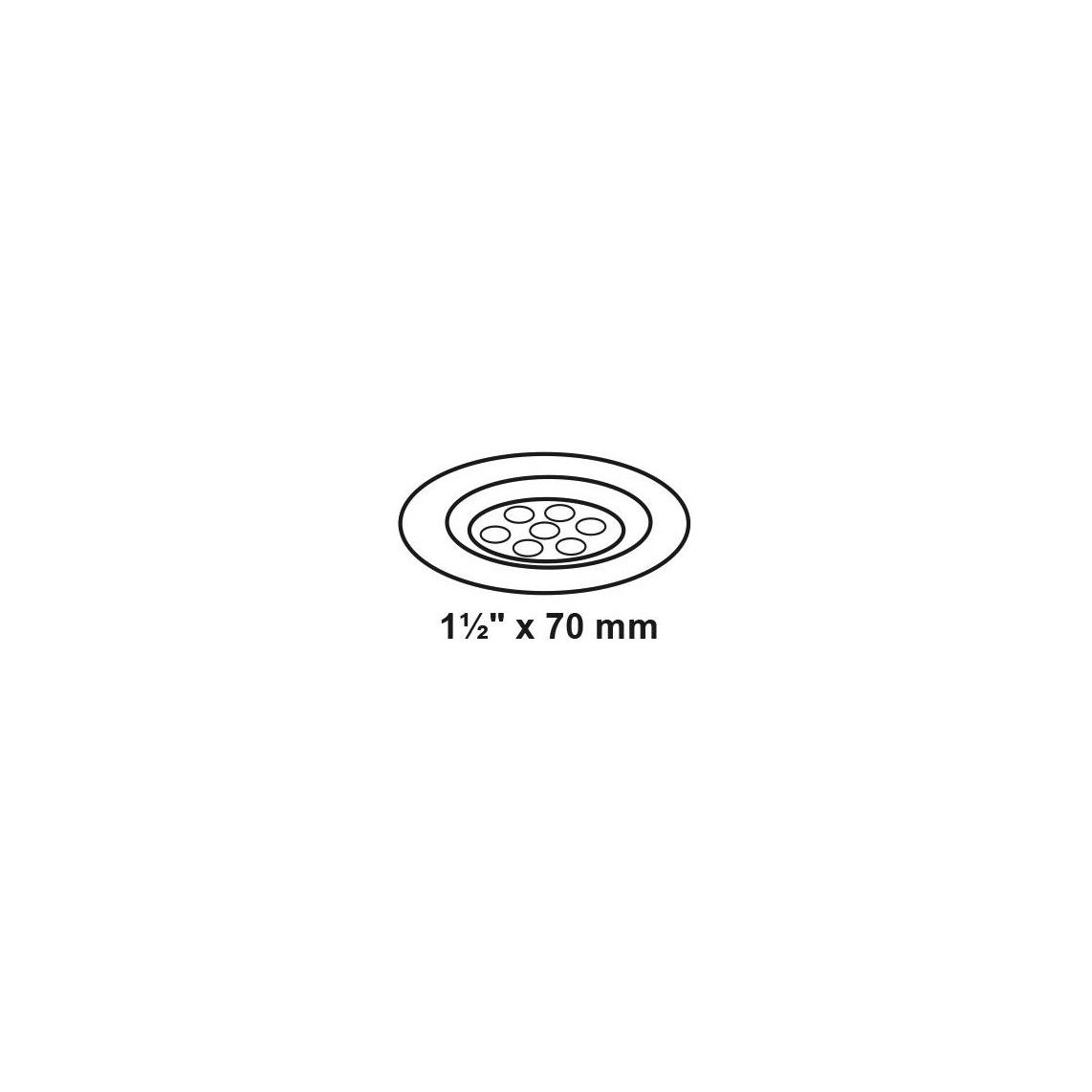 988125048 ontruimingskelk, RVS, 70 mm x 1 1/2", voor Afvoer badkuip vue 2