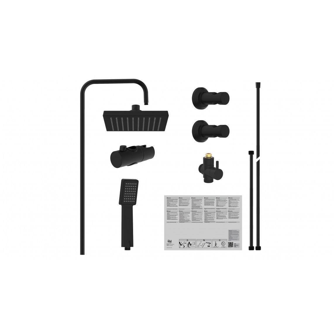 DX12004BL EASY ENERGY Set douche de pluie, noir mat vue 4