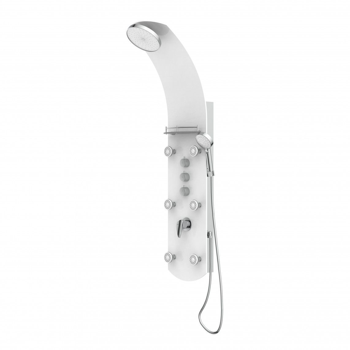 ORSP-YMSBW KARIBIK Panneau de douche, blanc vue 4
