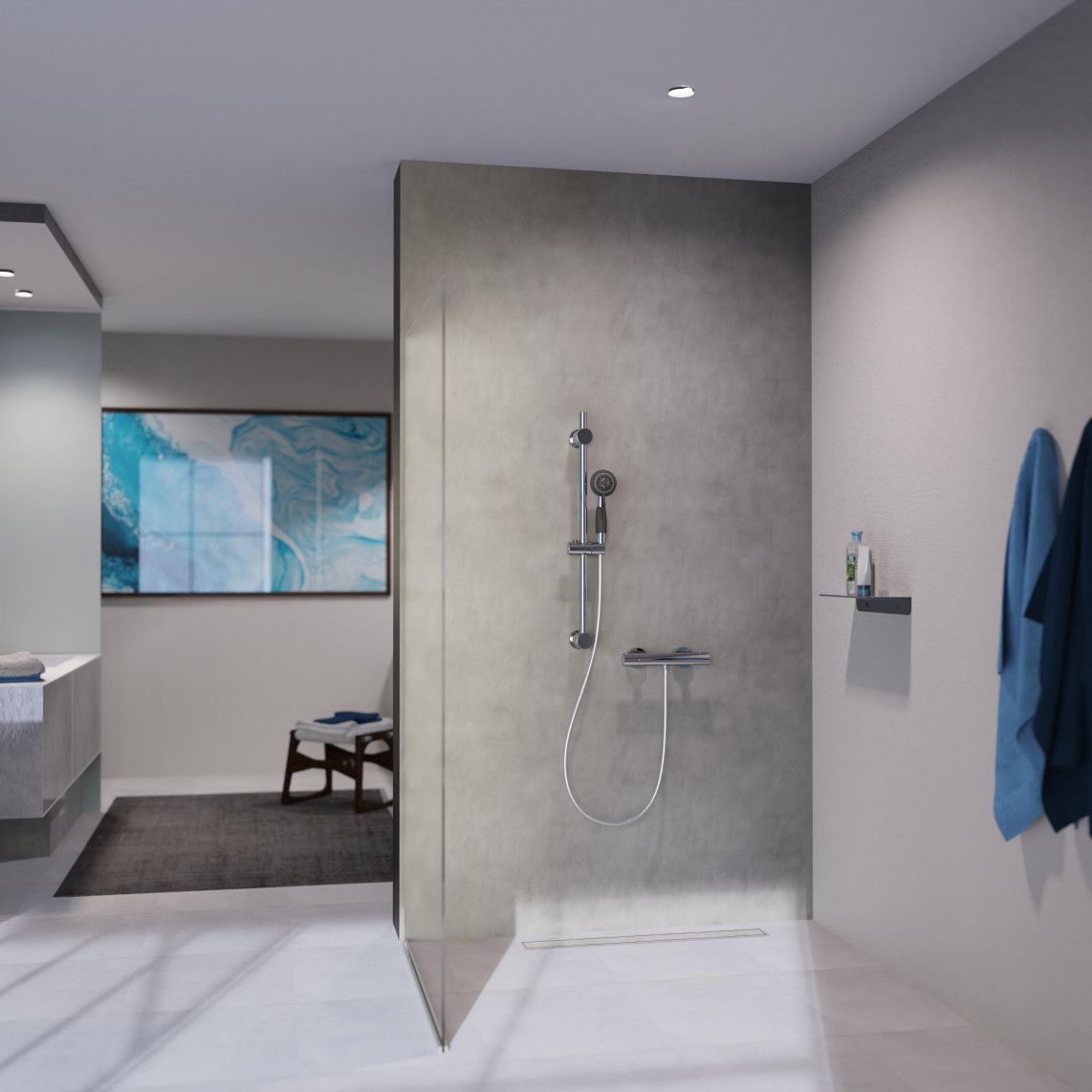 60971 VITAL Douchette à main, chromé/gris vue 8