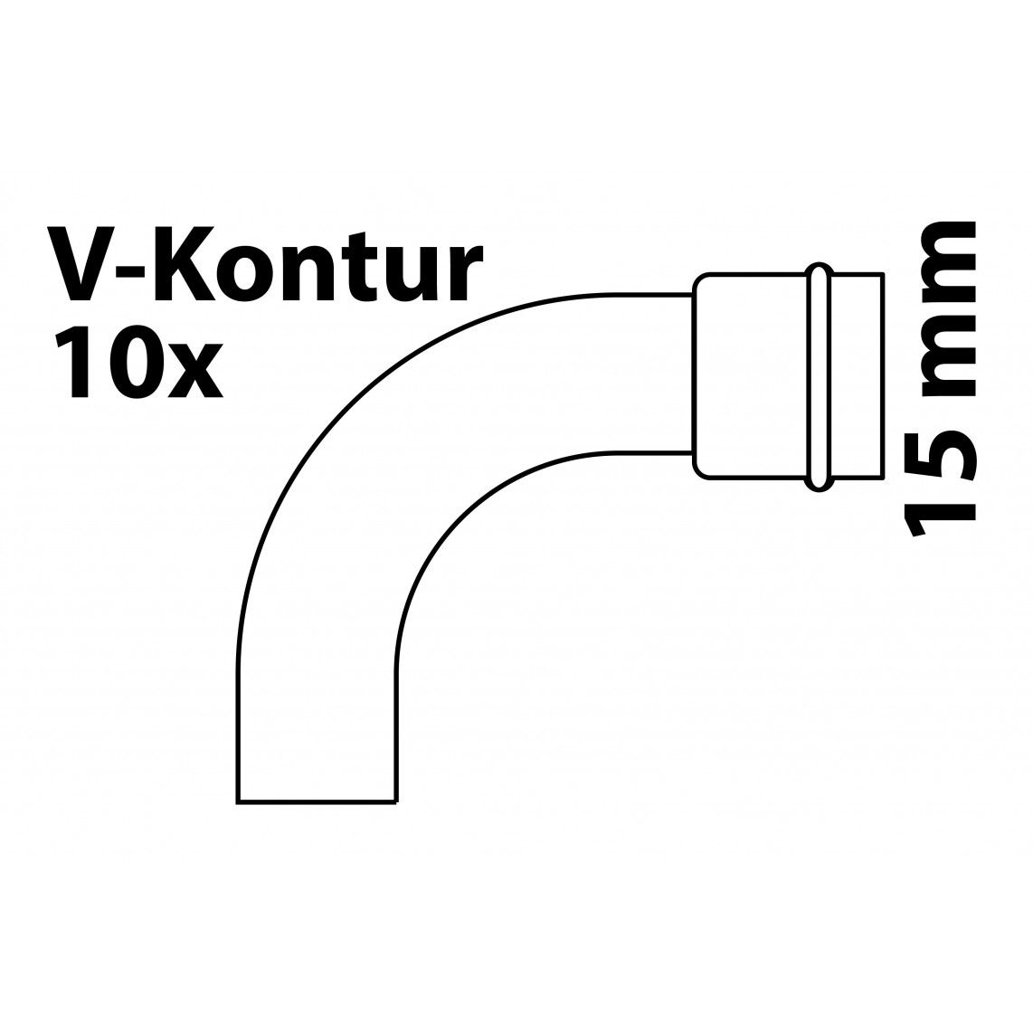988611264 Elbow 90°, press fitting for copper V-profile, 15 mm, 1 socket (10x) vue 2