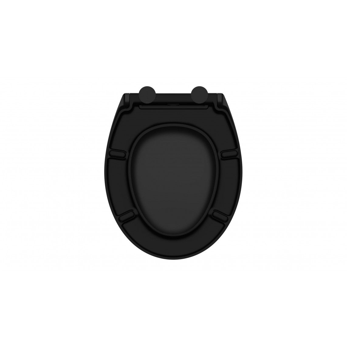 82410 Duroplast WC-zitting zwart, met valrem en afneembaar vue 5