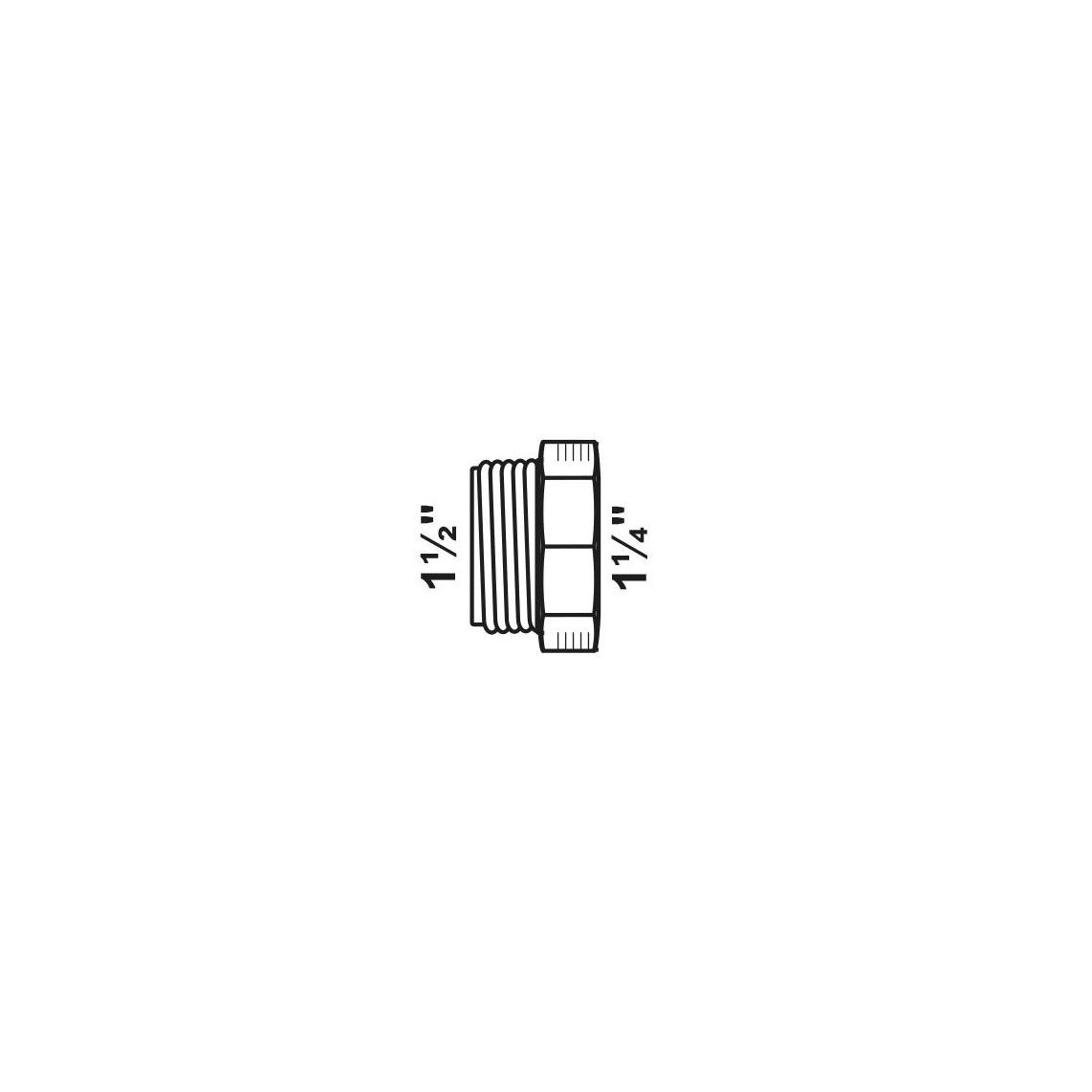 989778055 GI verloopstuk, gegalvaniseerd, 1 1/2"BU x 1 1/4"BI, (241) vue 2