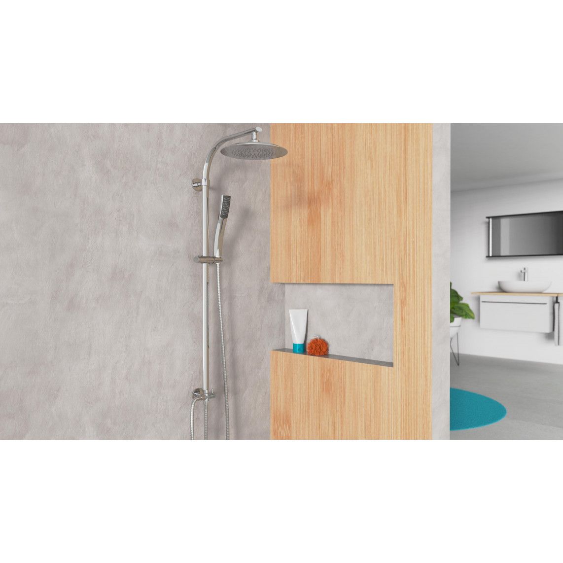 DXSTIOVCS-PR STILOVAL Regendouche set, chroom vue 9