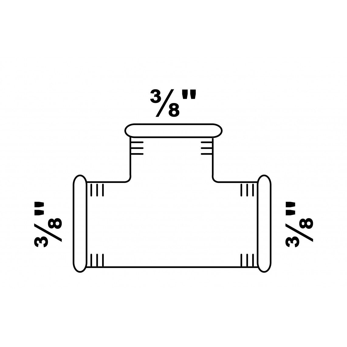 989730055 FM pièce en T, galvanisé, 3/8" F, (130) vue 2