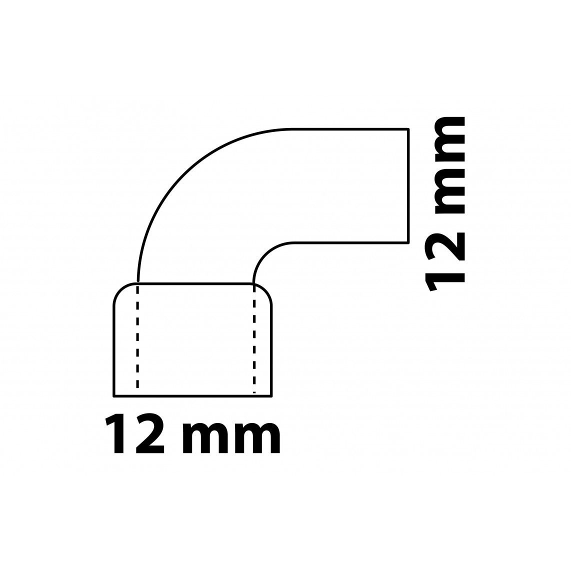 989261055 CU knie 90°, blanco, 12 mm, 1 mof (5092) vue 3