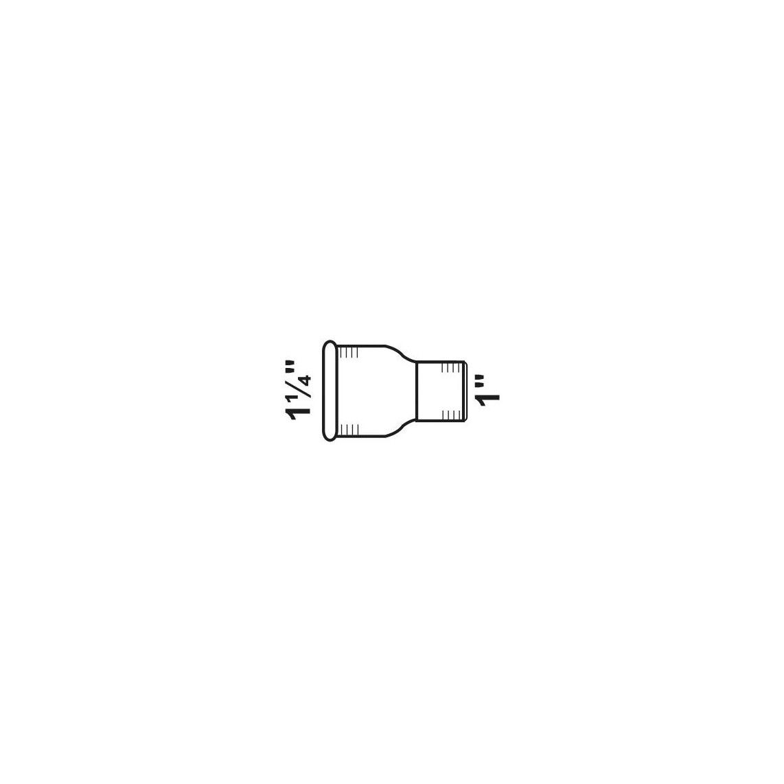 989754055 GI verloopsok, gegalvaniseerd, 1 1/4"BI x 1"BI, (240) vue 2