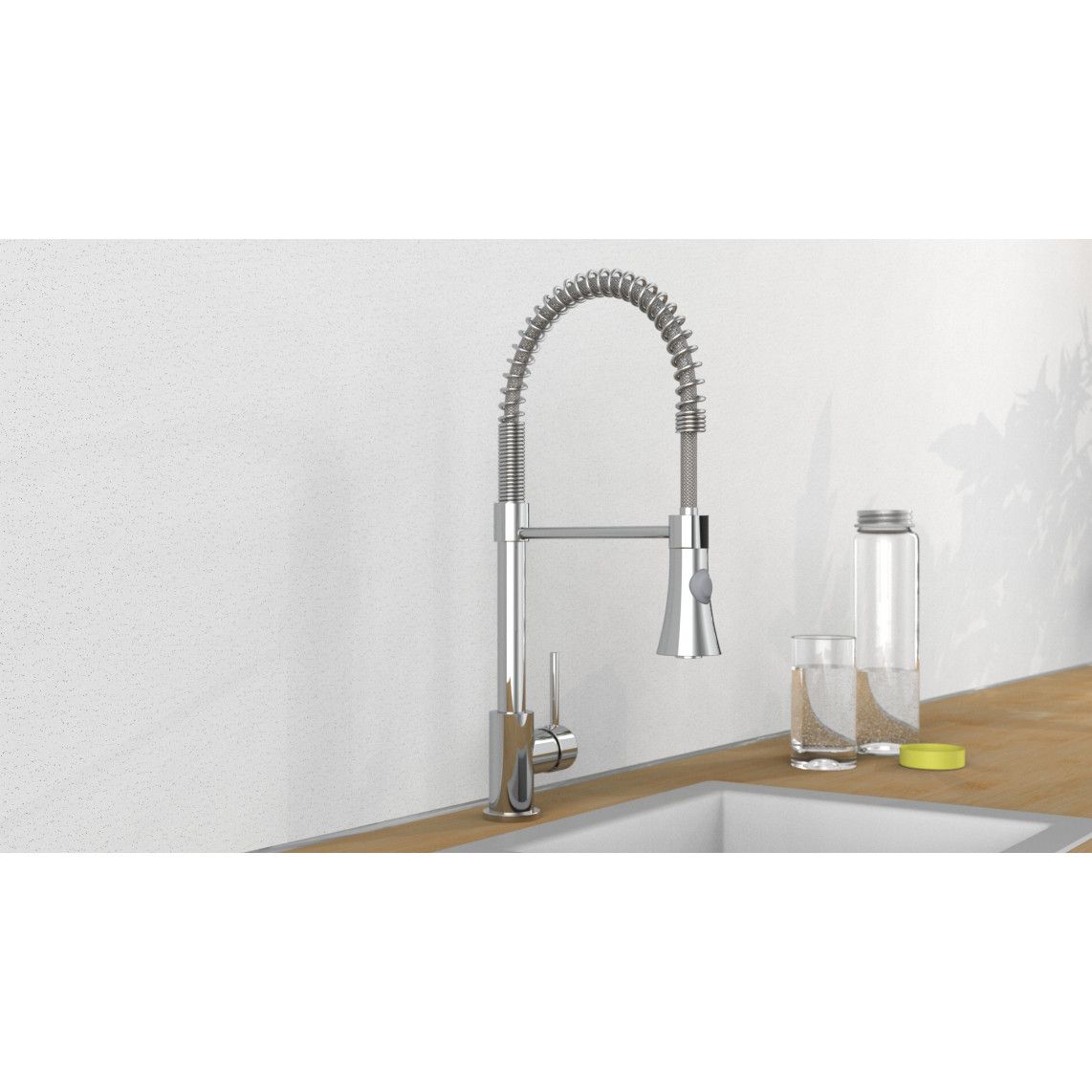 NI183ESCR-PR LEON Sink mixer, chrome, with pull-out sprayer vue 10