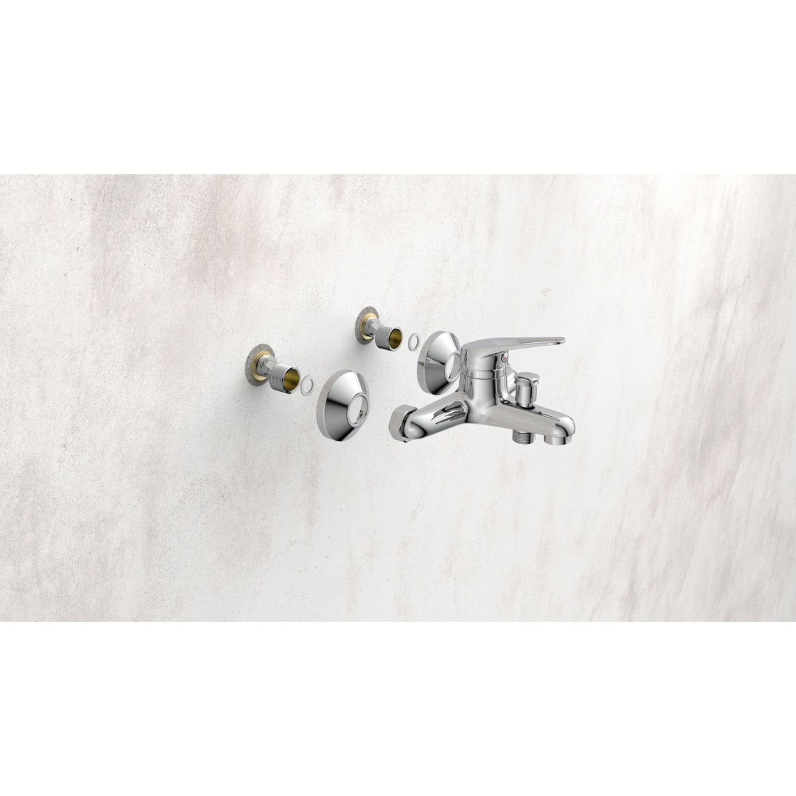 NI023SCR SPEED Mitigeur bain/douche, chromé vue 8