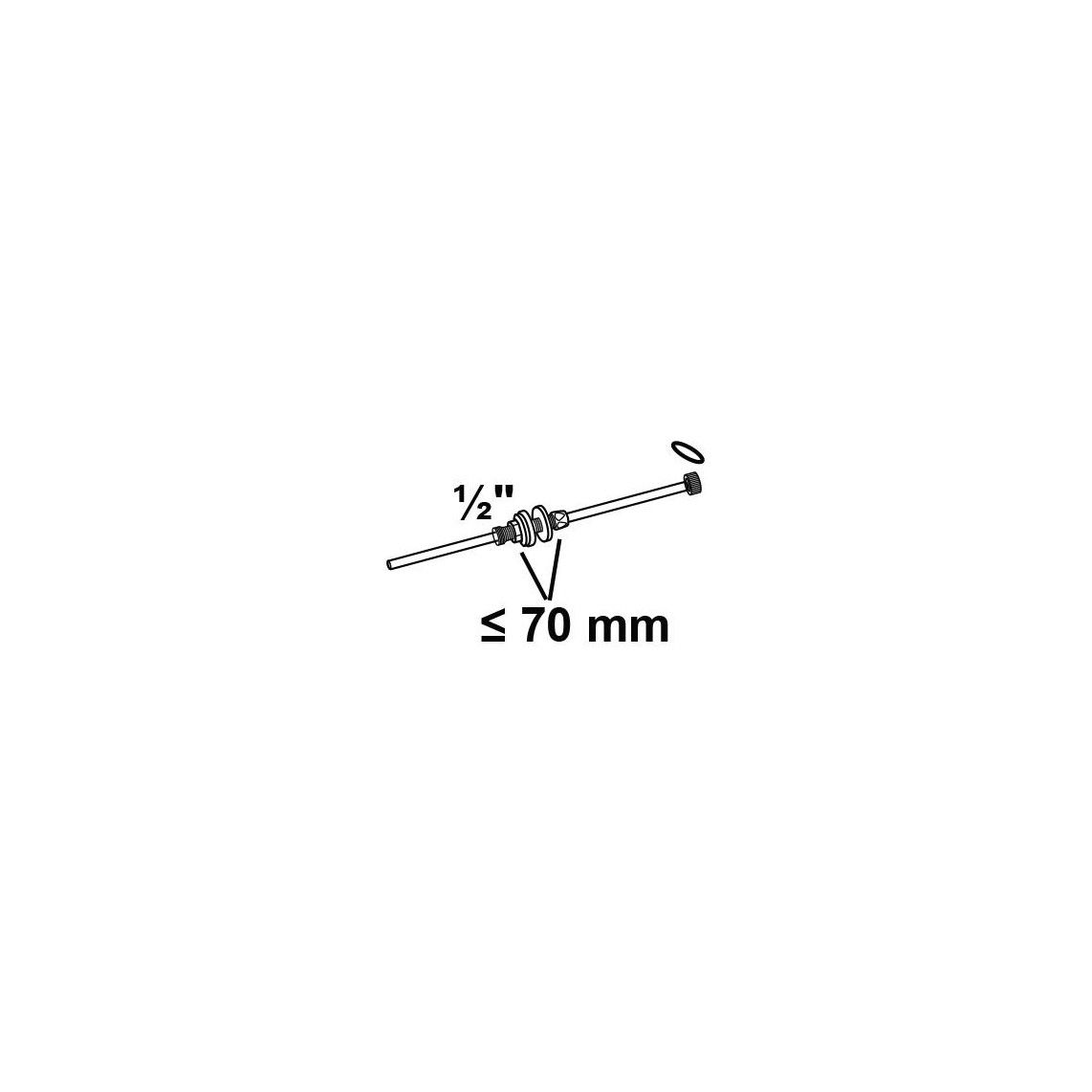 986550113 Sink passage, adjustable 70 mm vue 2