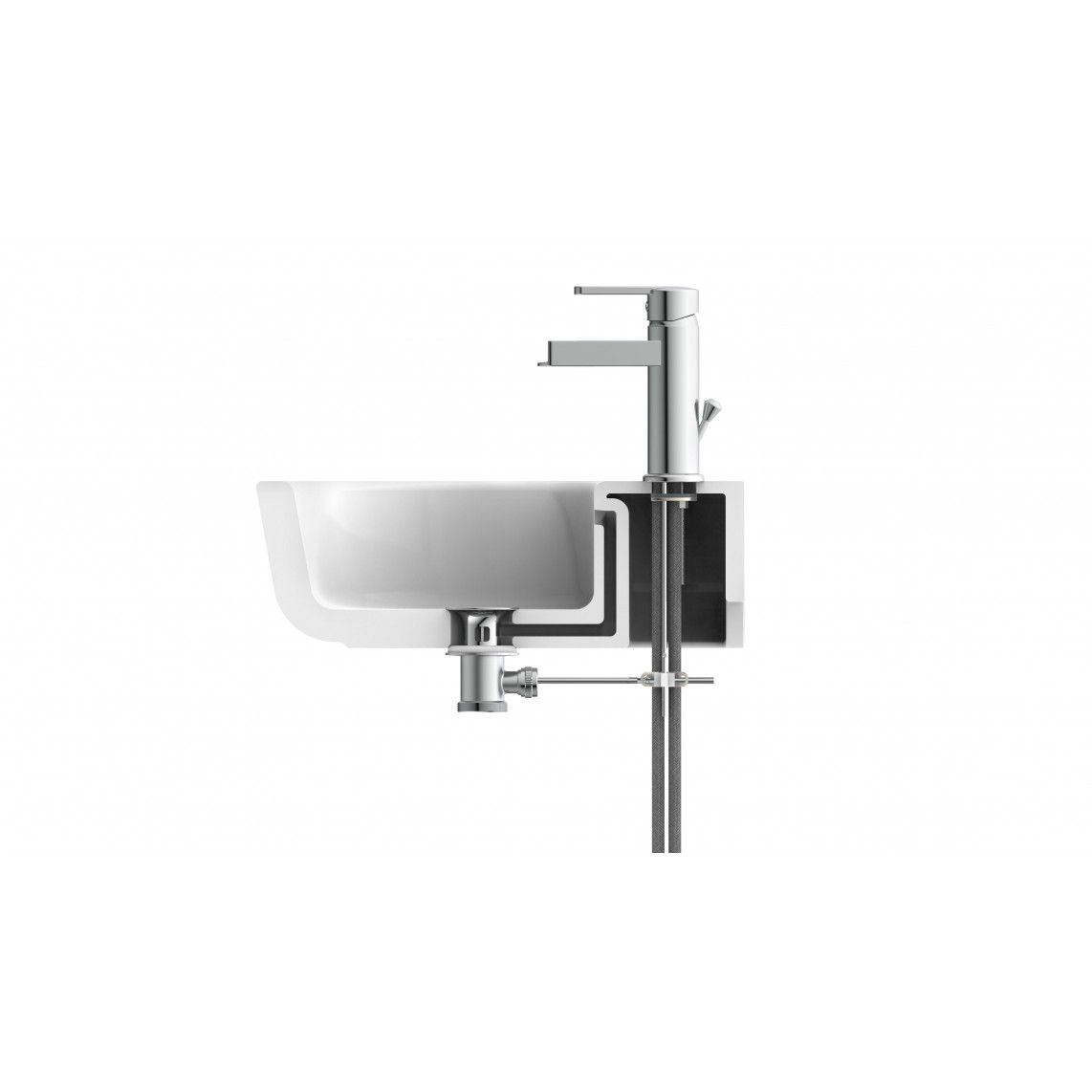 26110 NIAGARA Wastafelkraan, met waterval uitloop, chroom vue 8