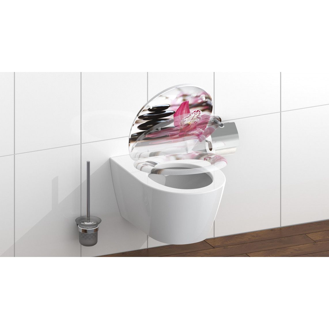 82376 Duroplast WC-zitting WELLYNESS, met valrem en afneembaar vue 8