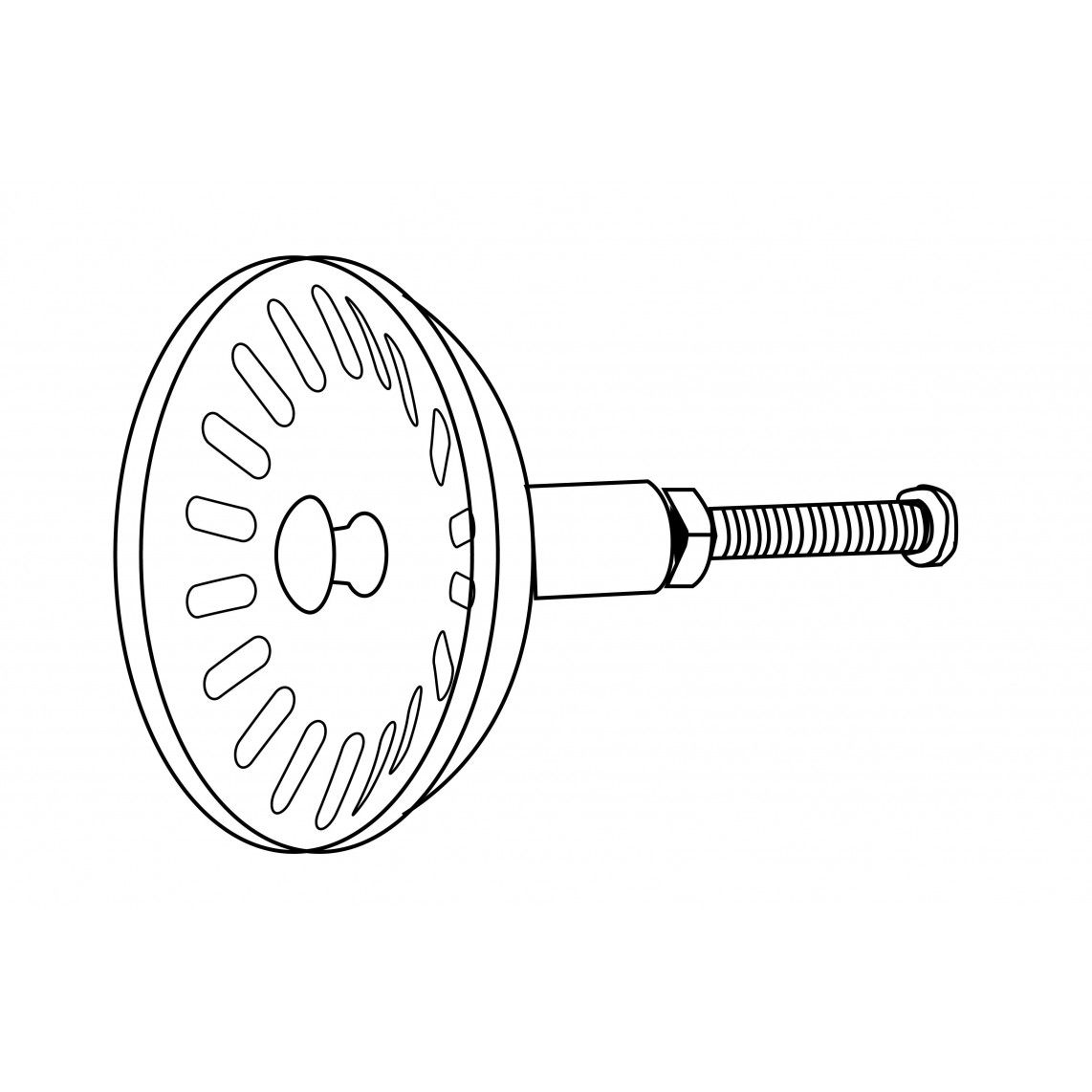 98835740 vervang zeef, RVS, Ø 81 mm, voor korfventiel Ø 114 mm, met schroef vue 2